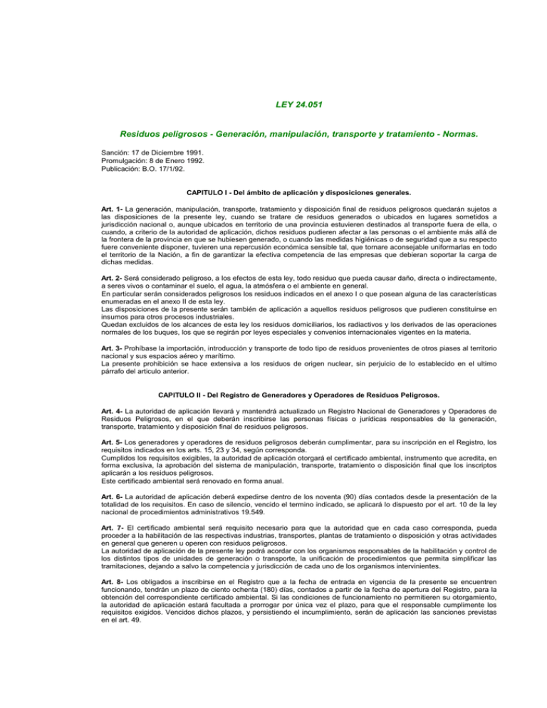 Ley24051ResiduosPeligrosos
