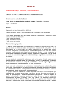 Pasantia 4to. Instituto de Psicología, Educación y Desarrollo Humano