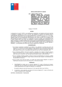 Modifica Bases del Concurso Regional N°2 Provincia de Huasco Temporada 2016 del Sistema de Incentivos para la Sustentabilidad Agroambiental de los Suelos Agropecuarios de la Región de Atacama, aprobadas mediante Resolución Exenta N° 85 de fecha 21 de marz