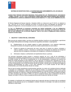 Bases 3° concurso regional focalizado en prov. Chacabuco (Lampa, Colina y Tiltil) y prov. Cordillera (San José de Maipo) declaradas en emergencia agrícola mediante res.N° 72/2014.