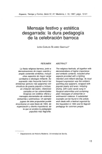 Mensaje festivo y estética desgarrada: la dura pedagogía de la celebración barroca