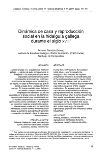 Dinámica de casa y reproducción social en la hidalguía gallega