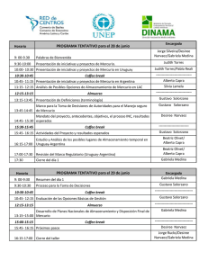 Agenda del taller del 28 y 29 de junio