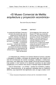 «El Museo Comercial de Melilla: arquitectura y proyección económica»