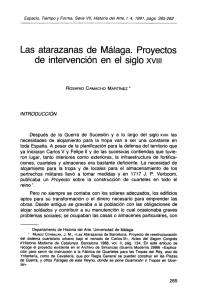 Las atarazanas de Málaga. Proyectos de intervención en el siglo xviii