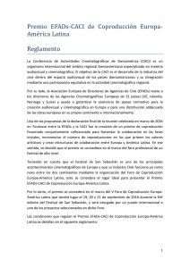 Premio EFADs-CACI de Coproducción Europa- América Latina  Reglamento