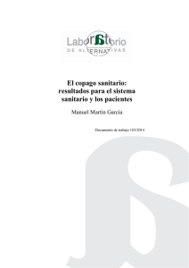 Estudio sobre copago sanitario: Fundación Alternativas