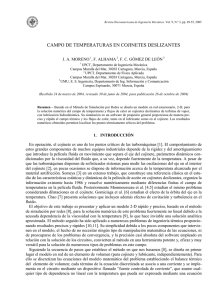CAMPO DE TEMPERATURAS EN COJINETES DESLIZANTES J. A. MORENO , F. ALHAMA