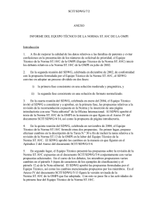 SCIT/SDWG/7/2  ANEXO INFORME DEL EQUIPO TÉCNICO DE LA NORMA ST.10/C DE LA...