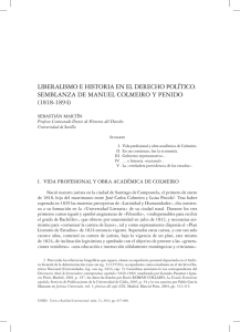 LIBERALISMO E HISTORIA EN EL DERECHO POLÍTICO. (1818-1894) SEBASTIÁN MARTÍN