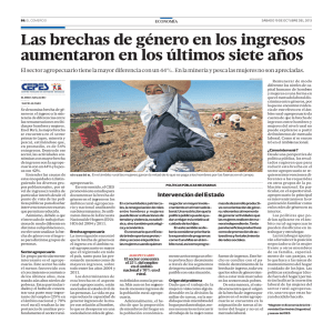 &ldquo;Las brechas de g&eacute;nero en los ingresos aumentaron en los &uacute;ltimos siete a&ntilde;os&rdquo;