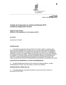 S Tratado de Cooperación en materia de Patentes (PCT) Vigésima sexta sesión