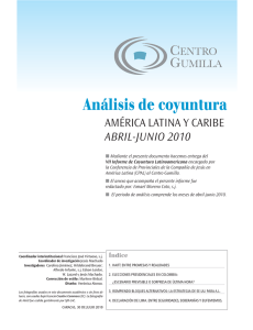 Análisis de coyuntura AMÉRICA LATINA Y CARIBE ABRIL-JUNIO 2010