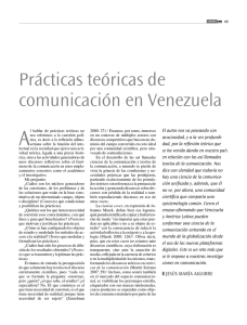 Pr cticas te ricas de comunicaci n en Venezuela.