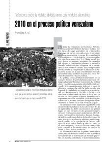 2010 en el proceso pol tico venezolano: reflexiones sobre la realidad dividida entre dos modelos alternativos