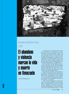Resumen del informe Provea 2008. El abandono y violencia marcan la vida y muerte en Venezuela.