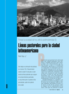 L neas pastorales para la ciudad latinoamericana: pensar la sociedad de hoy ante la postmodernidad (II).