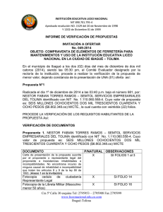 EVALUACI N INV. 049 COMPRAVENTA ELEMENTOS DE FERRETERIA 2014 02-dic-14