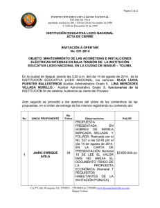 ACTA CIERRE INV. 031 MANTENIMIENTO ELECTRICO 2014 14-ago-14