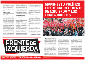 PDF - 855.4 KB - Manifiesto político electoral del Frente de Izquierda en (...)