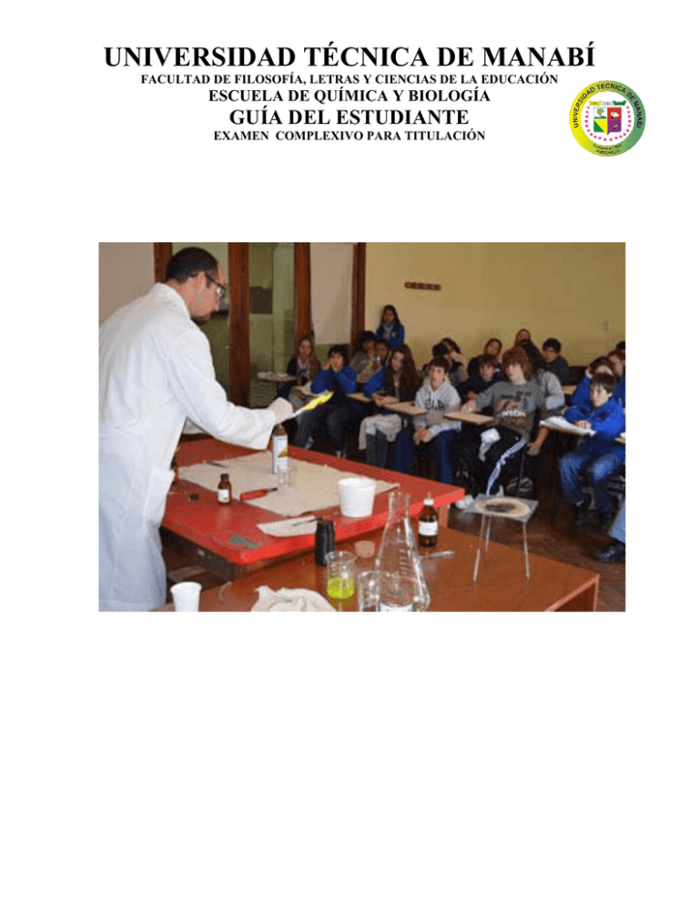 UNIVERSIDAD TÉCNICA DE MANABÍ GUÍA DEL ESTUDIANTE ESCUELA DE QUÍMICA Y ...