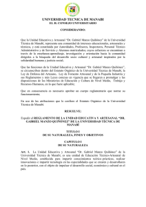 0013  13.06.2005  Regl.Unid.Educ.Artes.Dr.Gabriel.Manzo.Quinionez.UTM