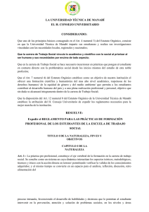 0014  15.09.2003  Regl.Pract.Form.Profe.Estud.Escuel.Trab.Soc.UTM