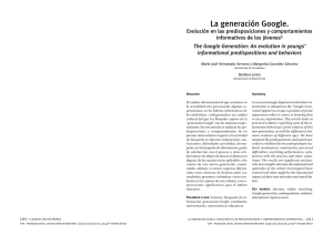 La generación Google. Evolución en las predisposiciones y comportamientos