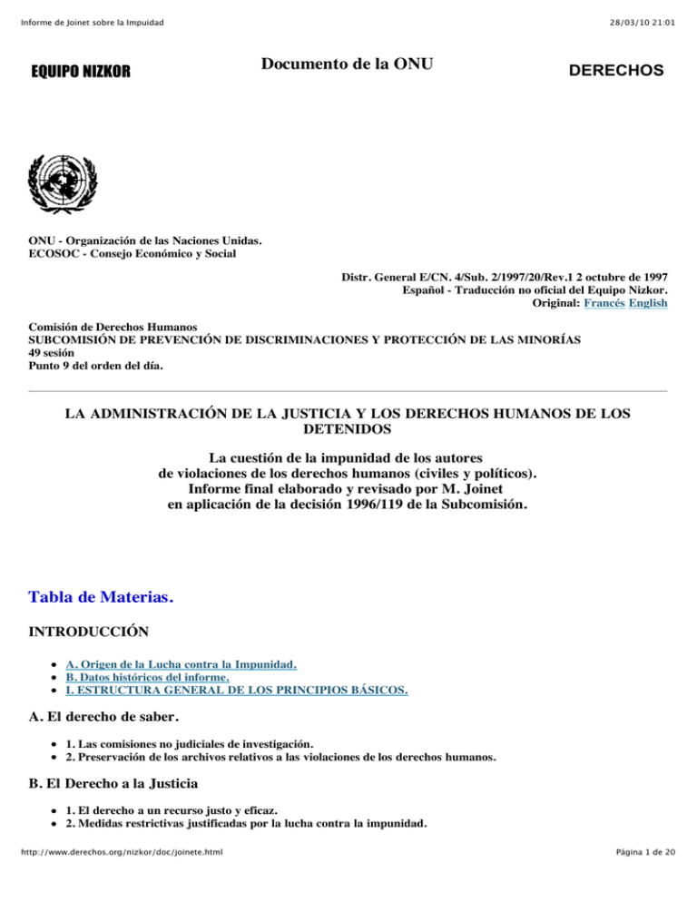 Documento De La ONU EQUIPO NIZKOR DERECHOS