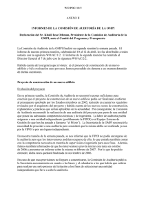 WO/PBC/10/5 ANEXO II INFORMES DE LA COMISIÓN DE AUDITORÍA DE LA OMPI