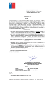 RESOLUCIÓN EXENTA Nº:681/2016 APRUEBA  SOLICITUD  DE  AUTORIZACIÓN Y CONVENIO RESPECTIVO QUE INDICA. Santiago, 02/ 02/ 2016