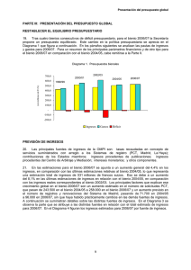 PARTE III:  PRESENTACIÓN DEL PRESUPUESTO GLOBAL RESTABLECER EL EQUILIBRIO PRESUPUESTARIO 19.