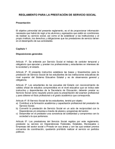 Reglamento para la Prestación de Servicio Social (.pdf 29 kb)