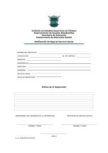 Notificación de Baja de Servicio Social (.pdf 33 kb)