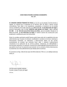 AVISO 117 - Radicado 16-041 E.S.E. Hospital San Rafael de Itaguí