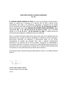 AVISO 101 - Radicado 16-045 Rosalba del SOcorro García Santamaría
