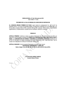 RESOL. 211 - COPORACION DE VIVIENDA Y DESARROLLO ASOCIATIVO CORPOVIDA