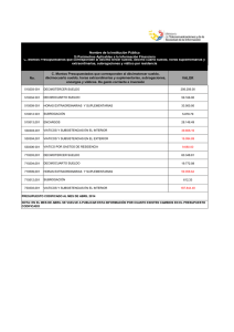 Ver Montos Presupuestados 2014 - Publicado 14/05/2014