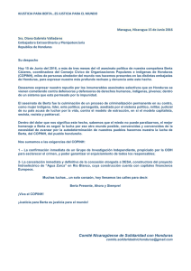 Descargar la carta entregada a la embajadora de Honduras en Nicaragua