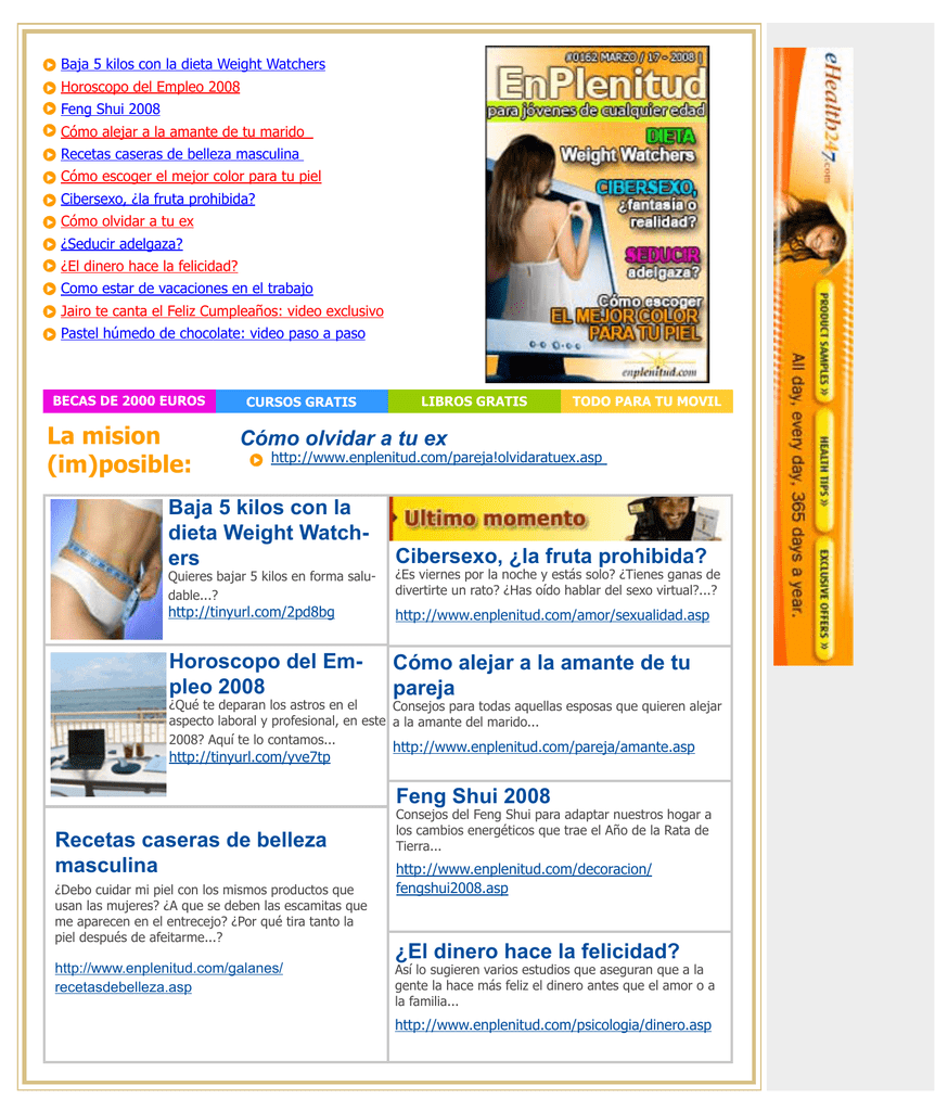 Dieta de weight watchers en espanol Dieta de weight watchers en espanol