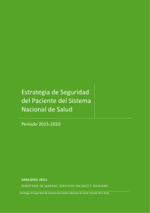 Estrategia de Seguridad del Paciente 2015-2020