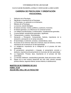CARRERA DE PSICOLOGÍA Y ORIENTACIÓN VOCACIONAL