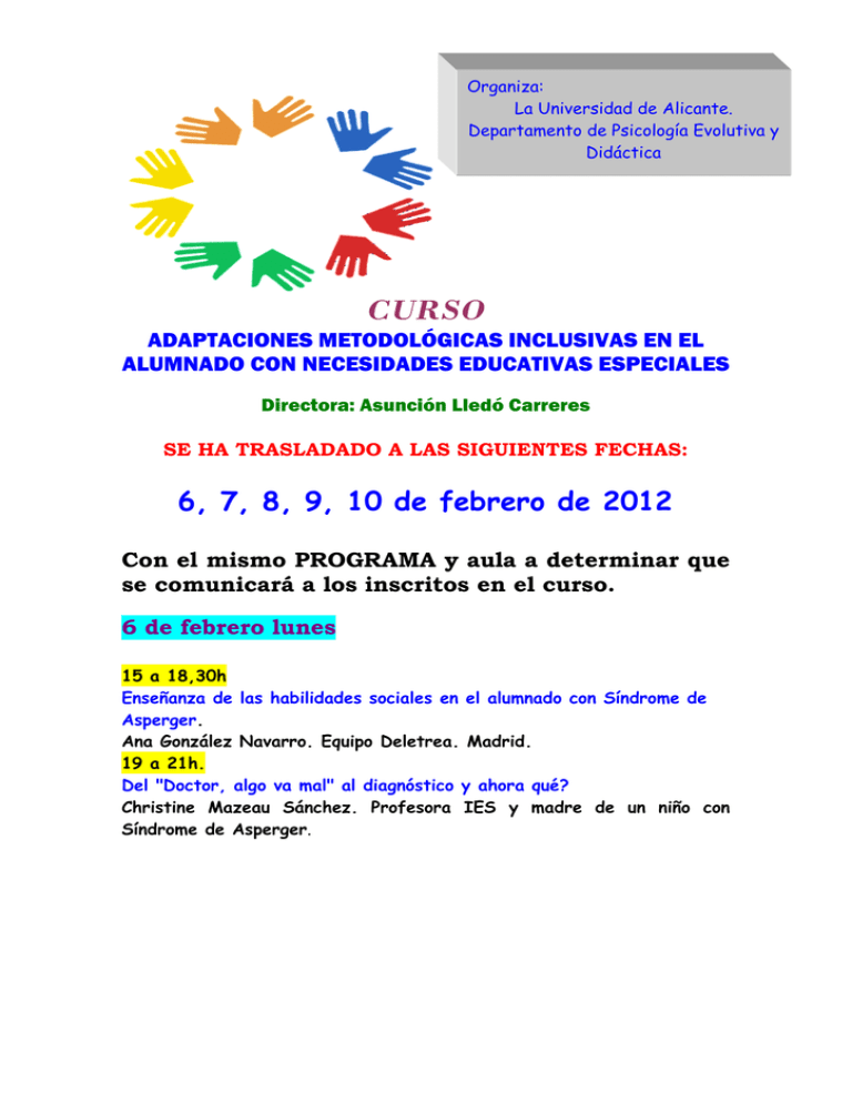 Curso Sobre Alumnado Con Necesidades Educativas Especiales