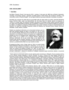 XXIII. Socialismo XXIII. SOCIALISMO  1. Karl Marx