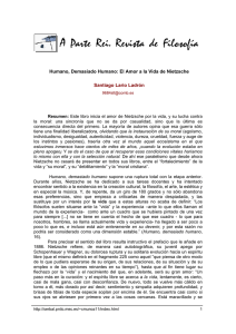 Humano, demasiado Humano: el Amor a la Vida de Nietzsche