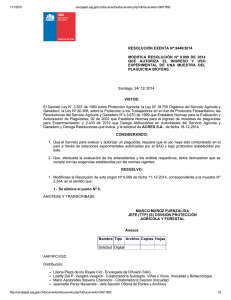 Modifica resolución N° 9,099 de 2014 que autoriza el ingreso y uso experimental de una muestra del plaguicida Biotens
