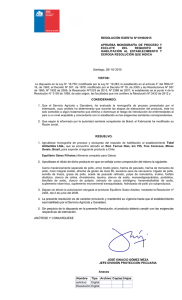 RESOLUCIÓN EXENTA Nº:8190/2015 APRUEBA  MONOGRAFÍA  DE  PROCESO  Y EXCLUYE  DEL 