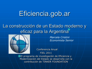 La Construcción de un Estado Moderno y Eficaz para la Argentina