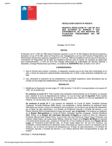 Modifica resolución N° 1.952 de 2013 que autoriza el ingreso y uso experimental de una muestra del plaguicida Fenhexamida 50% WP Agrospec