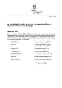 Arreglo de Madrid relativo al Registro Internacional de Marcas y